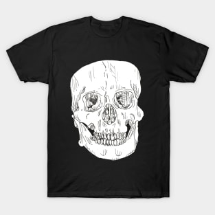 Skull Line Drawing T-Shirt